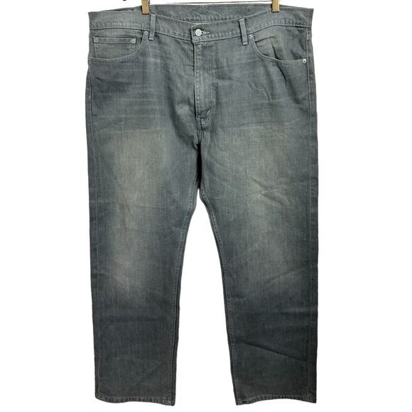 Men's Levi's 505 Gray Wash Jeans Sz 42X30 Regular Fit Straight Leg Zip Fly - Picture 1 of 8